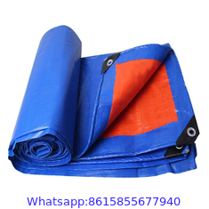 Blue And Orange Outdoor Commodity Covered Waterproof Rain Tarp Truck Pe Pvc Tarpaulin