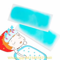 China Fast cooling gel sheet to relief fever, blue hydrogel patch isolated on white background supplier
