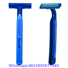 # disposable razor twin 2 blade shaving razor with lubricant strip stainless steel blade hot sale AMAZON for man and lad