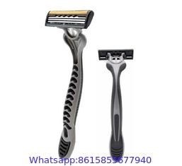 R319 Sweden Stainless steel Rubber handle triple blade Razor