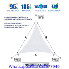 HDPE Sail Material and Shade Sails & Enclosure Nets Type outdoor garden sun shade net