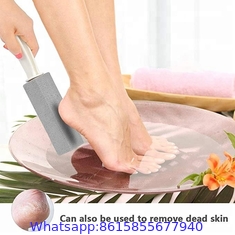 Toilet Bowl Pumice Cleaning Stone Sticks with Handle, Remove Hard Water Ring Rust Stain with Drain Snake Pipe Cleaner