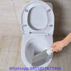 Toilet Bowl Pumice Cleaning Stone Sticks with Handle, Remove Hard Water Ring Rust Stain with Drain Snake Pipe Cleaner