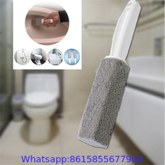 Natural Pumice Stone Corner Gap Cleaning Stick Brush with Handle For Toilet Bowl Rust Grill