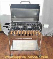 Greek Cypriot Charcoal Motorised Outdoor Rotisserie BBQ Grill Automatic Cyprus Grill