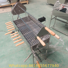 Stainless Steel Outdoor Charcoal BBQ's Grill Trolley Rotisserie Spit With Variable Speed Motor 220V/110V