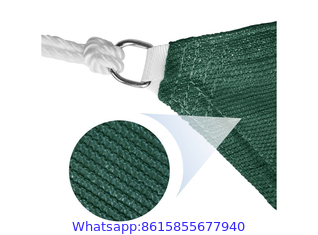 Dark Green UV Block Fabric  Sun Shade Sails provide generous shade that effectively block the harmful UV ray