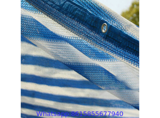 Blue & White Stripe Shade Sails  Outdoor Shading Net is a UV stabilized High-density polyethylene (HDPE)