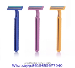 Wholesale Professional Manufacturer disposable triple blade razor with lubricating strips