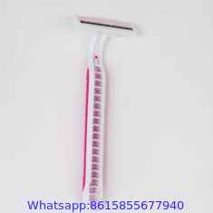 Wholesale Professional Manufacturer disposable triple blade razor with lubricating strips