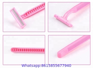 factory Twin stainless steel blade disposable rubber handle shaving razor