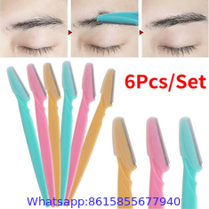 Lot 6pcs Facial Hair Eyebrow Razor Trimmer Shaper Shaver Blade Remover Tool