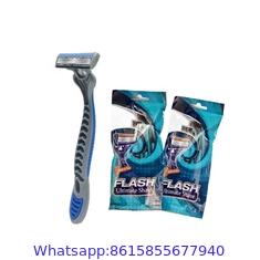 R319 Blue And Grey Handle Grey Head Three Blade Razor For Men