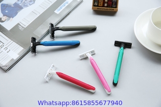 triple blade disposable travel shaving stick stand razor