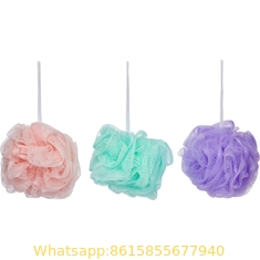 Loofah Bath Sponge XL 75g Set of 4 Pastel Colors by À La Paix - Soft Exfoliating Shower Lufa for Silky Skin - Long-Handl