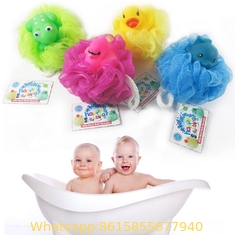 China Bath Shower Bath Sponge Shower Loofahs Balls 60g/PCS for Body Wash Bathroom Men Women- Set of 4 Flower Color supplier