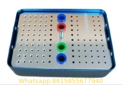 72 Holes Opening Autoclave Dental Bur Sterile Holder Stand Block Disinfection Box