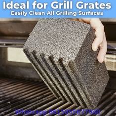 Non Toxic, Restaurant Grade Grill Cleaning Brick 4 Pack. Reusable, Non Scratch Pumice Stone Bricks for Smokers, Flat Top