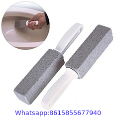 Pumice Stones for Cleaning with Handle Pumice Sticks for Removing Toilet Bowl Ring, Bath, Household, Kitchen (2 Packs)