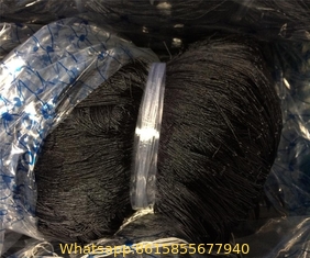100% Nylon double knots black multifilament drift net type the finished fishing nets used for sea large lake