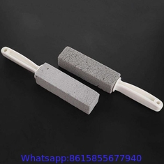 Pumice Stone Toilet Bowl Clean Brush with Handle, Remove Toilet Bowl Hard Water Rings, Calcium Buildup and Rust Suitable