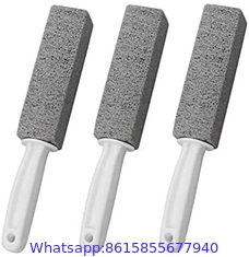 Pumice Cleaning Stone,Toilet Brush with Handle Natural Pumice Toilet Limescale Remover Used in Kitchen, Toilet, Oven, Fo