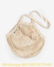 custom colors Eco Friendly Tote String Cotton Mesh Net Shopping Bags