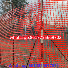 Orange Woven Warning Net is made of high density polyethylenes for the construction and bridge.