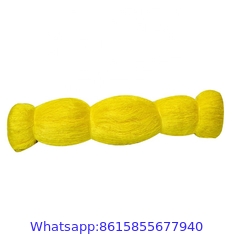 Nylon material Polyester Materials 110D 200D 400D Etc Yellow Colour Single Knot Double Knots Fishing Net