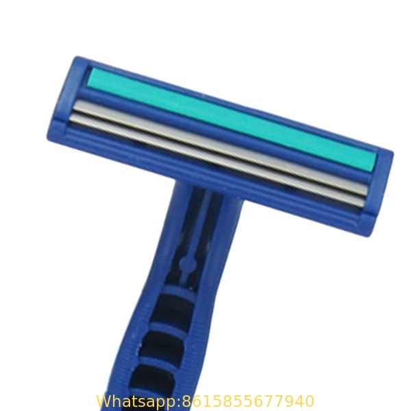 Long Rubber Handle Hair Shaving Razor High Quality Disposable Razor With Trimmer