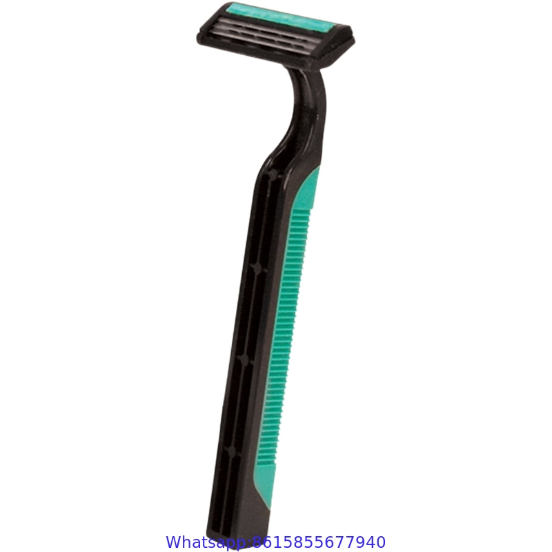 Hotel Premium Chrome Disposable Blade Rubber Handle Shaving Razor