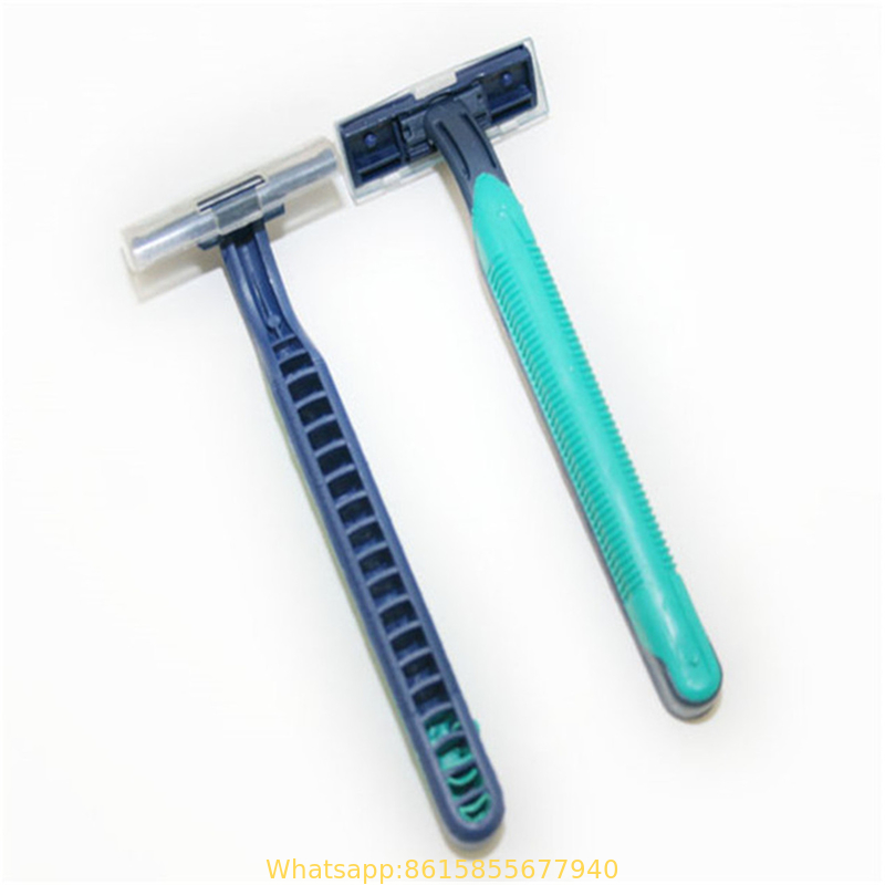 stainless steel Three Blade Disposable Razor China Razor Men′s Shaving with Long Straight Handle