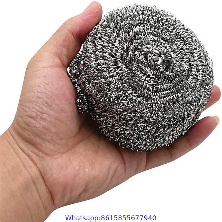 6pc Stainless Steel Cleaning Ball/Dish Bowl Stainless Steel Scrubber Metal Sponge Scrubbers