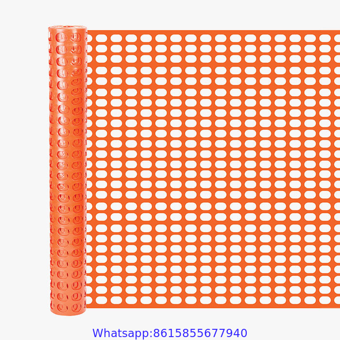 orange safety fence plastic mesh fencing roll, 4X100 feet temporary netting for garden snow fence