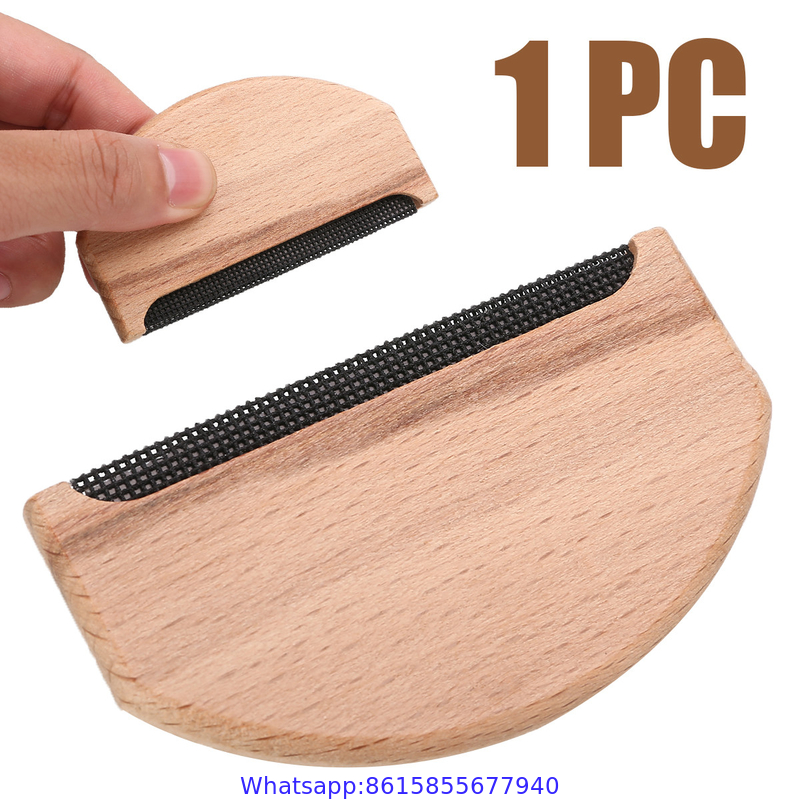 Cleaning Pilling Remove Wholesale custom logo wooden cashmere comb wool comb friendly pilling comb