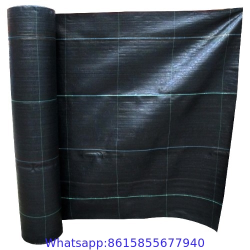 100% PP woven PP PE black weed mat anti-grass cloth ground cover for garden