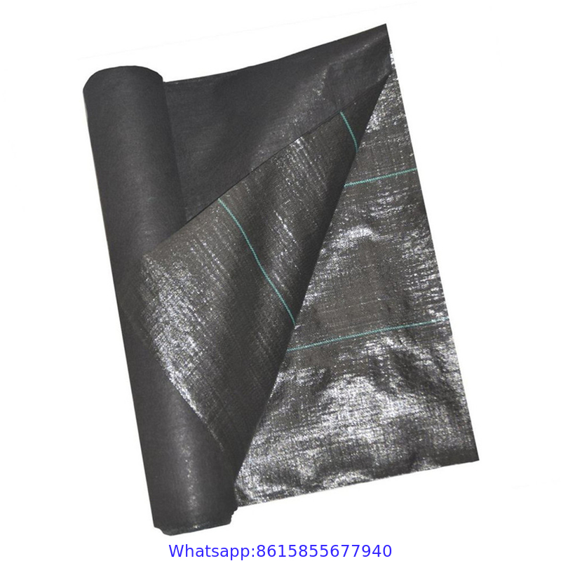 Factory Supply PP Woven Weed Control Mat / Ground Cover Mesh Fabric / Agricultural Black Plastic Ground Cover