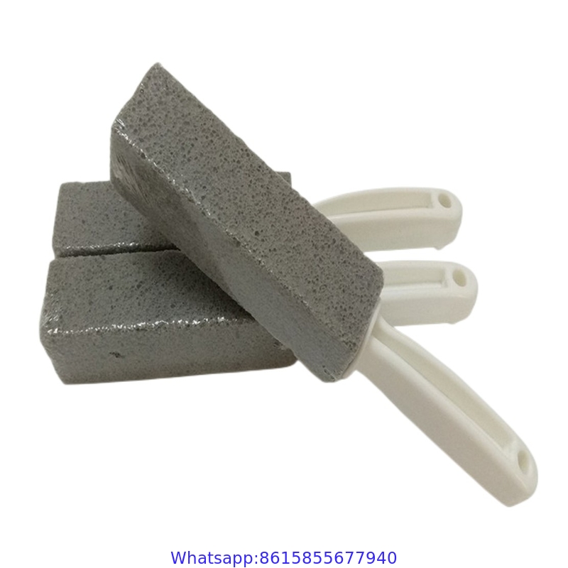 Pumice Stone for Toilet with Handle Brush Stick for Cleaning Bath Bowl Stain Remover Glass Porcelain Pool Tile