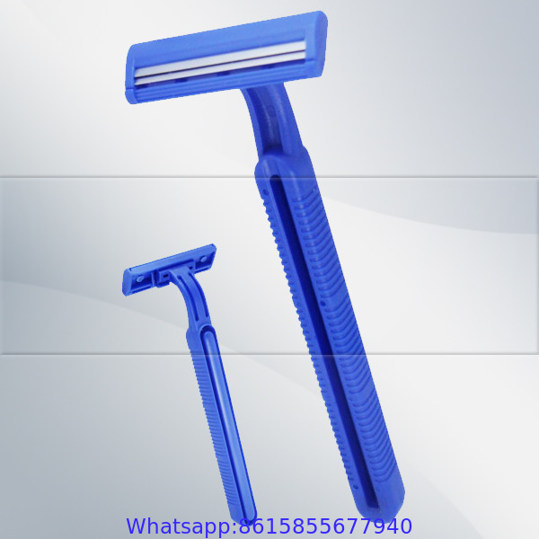 twin blade plastic disposable straight shaving razor blade shaver