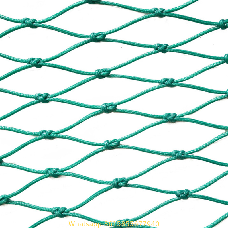Polyethylene Dark Green Knotted Fishing Net