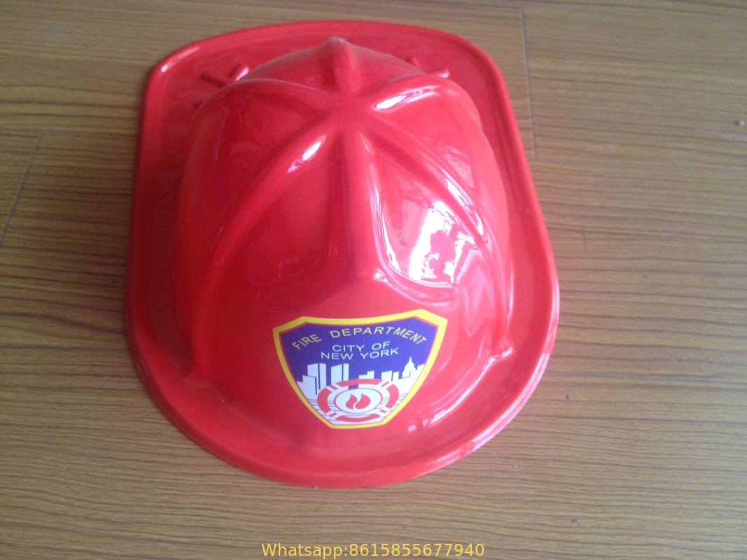 promotional gift children toy pvc red fire hat, firemen hat