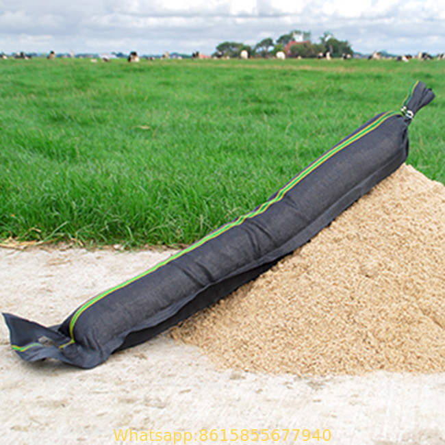 new HDPE monofilament woven silo sand bags with handle and strings 27x120cm