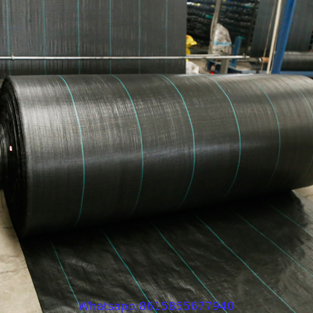Woven weed matting in 100m x 1m rolls