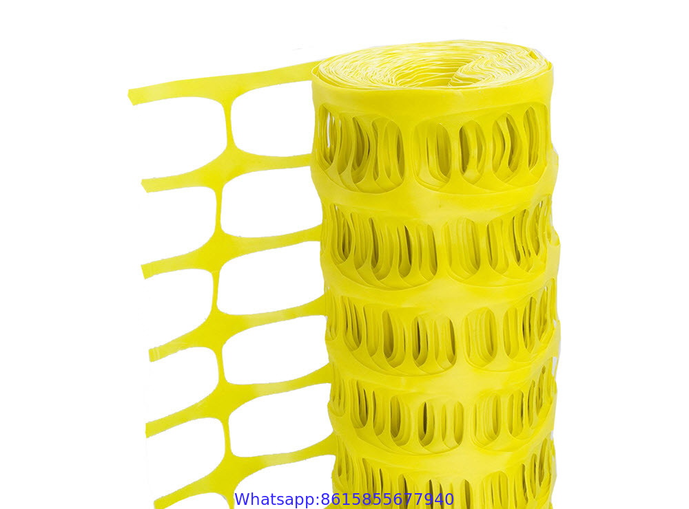 Yellow Safety Fence and Warning Barrier