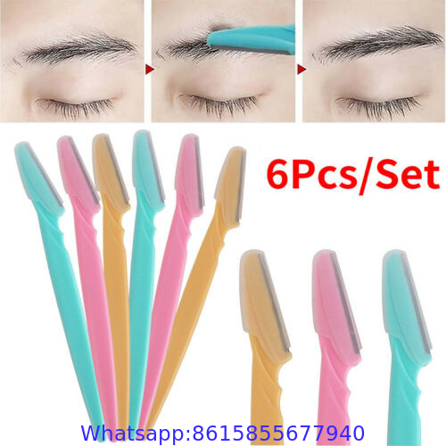 Lot 6pcs Facial Hair Eyebrow Razor Trimmer Shaper Shaver Blade Remover Tool