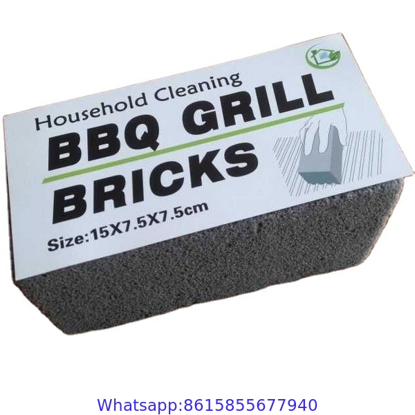 BBQ Grill Brick Pumice Stone Scrubber Sourcing Block Barbecue Brush for Tool Remove Stubborn Stains Rust