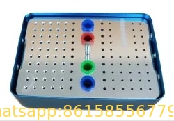72 Holes Opening Autoclave Dental Bur Sterile Holder Stand Block Disinfection Box