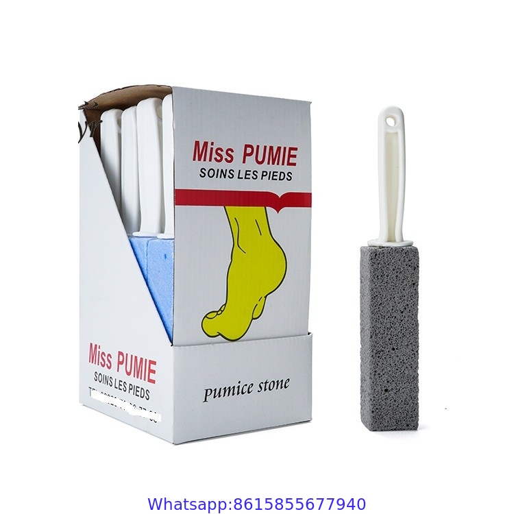 Pumice Stone for Cleaning Toilet Bowl with Handle, Pumice Stick Pumice Scouring Pad for Cleaning