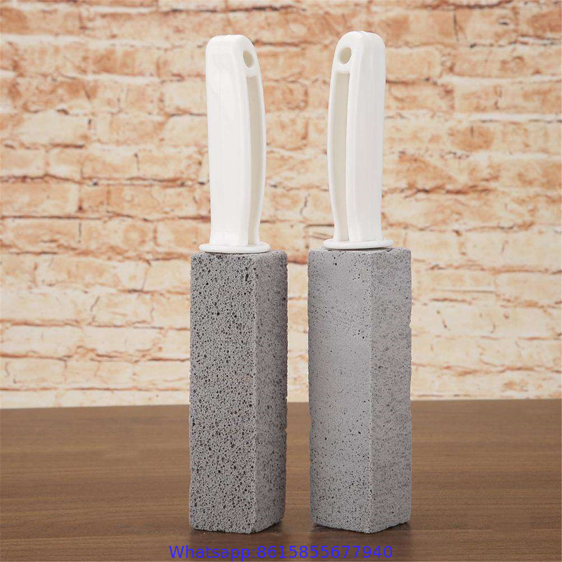 Pumice Cleaning Stone with Handle Toilet Bowl Cleaner Hard Water Ring Remover for Bath/Pool/Kitchen/Household Cleaning