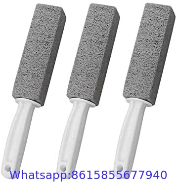 Pumice Cleaning Stone,Toilet Brush with Handle Natural Pumice Toilet Limescale Remover Used in Kitchen, Toilet, Oven, Fo